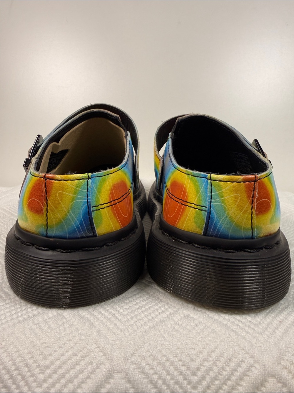 Dr Martens Isham Thermal Map Genix Nappa Leather Slingback Chunky Mule 11, NWOT - Picture 9 of 16